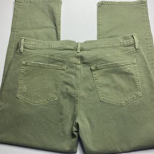 Loft Woman Green Button Fly denim Jeans size 32 14
